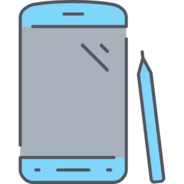 a smartphone with a pen next to it
