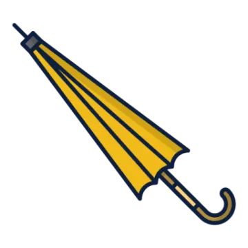 a yellow umbrella