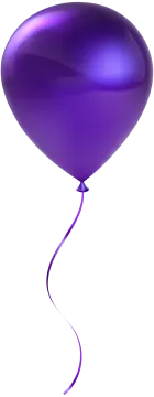 a purple balloon flying in the air