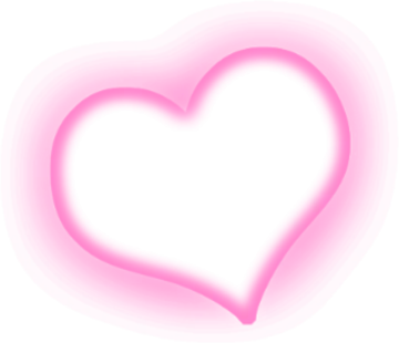 a pink heart on white background