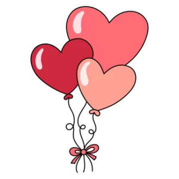 a bunch of red and pink heart balloons