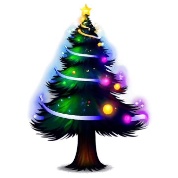 a christmas tree with lights on it