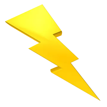 a yellow lightning bolt