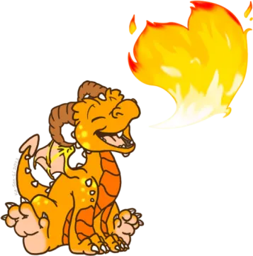 a cartoon dog is sitting in front of a fire