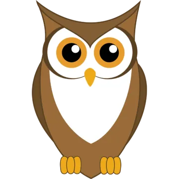 an owl sitting on a white background