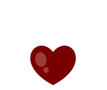 a red heart on a white background