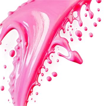 a pink liquid splash on a white background