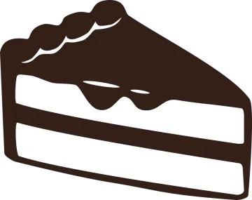 a piece of cake on a white background
