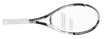 a tennis racket on a white background