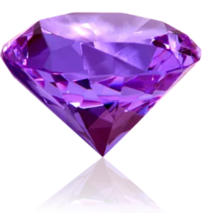 a purple diamond on white background