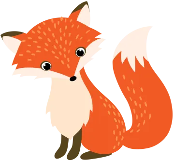 a red fox sitting on the ground