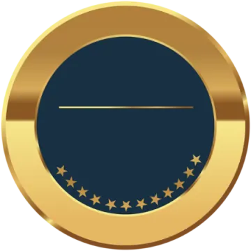 a gold medal with five stars on it