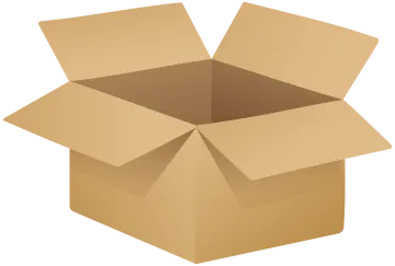 an open cardboard box