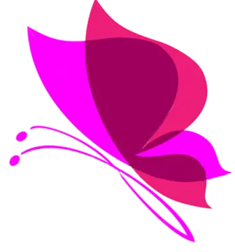 a pink butterfly on a white background
