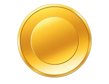 a gold medal on a white background