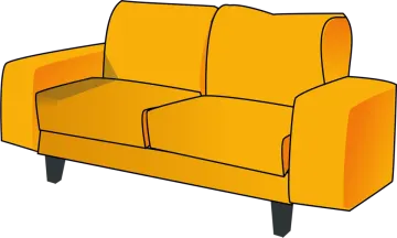 an orange couch