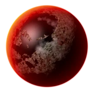 an image of a red planet with a white background