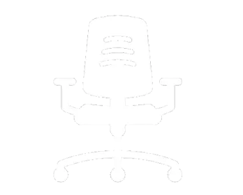 a line drawing of an office chair