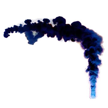 the smoke is black and blue