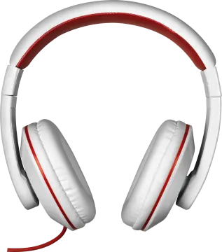 a pair of headphones on a white background