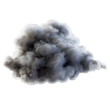 black smoke on a white background