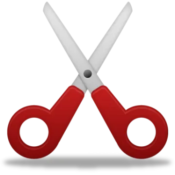 a pair of scissors on a white background
