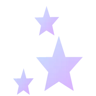 three pink stars on a white background