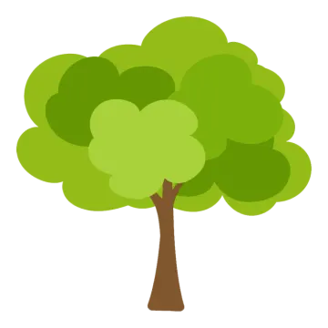 a green tree on a white background