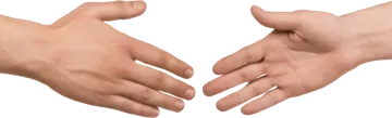 two hands holding each other hands