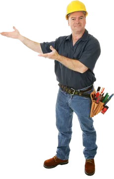 a man wearing a hard hat