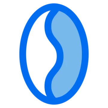 a blue circle with the letter o on it