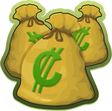 three bags of money clipart