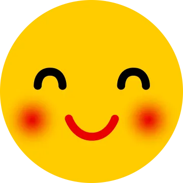 a yellow smiley face with red eyes