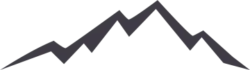 a black and white mountain icon