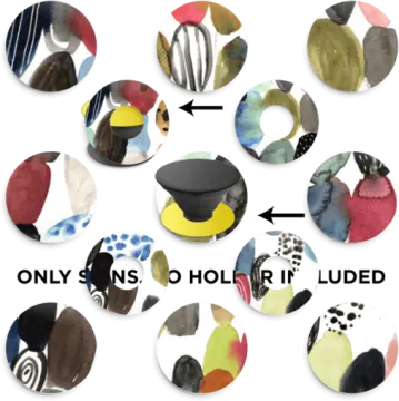 a col of different colored circles with the words only sold on them