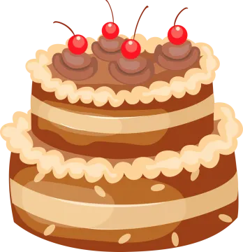 a chocolate cake with cherries on top