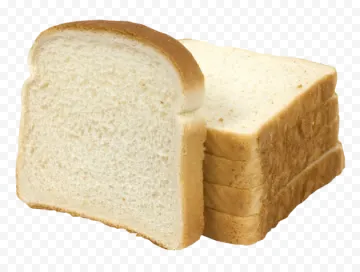 a piece of bread on a white background