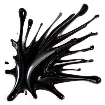 a bunch of black paint on a white background