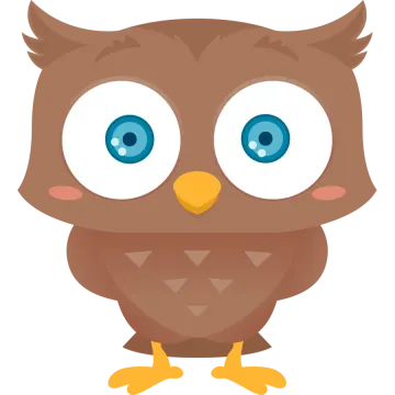 a brown owl with blue eyes and yellow feet