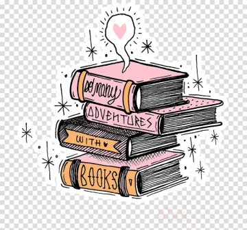 a stack of books with a heart on top