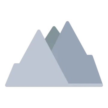 the logo for a company with mountains in the background