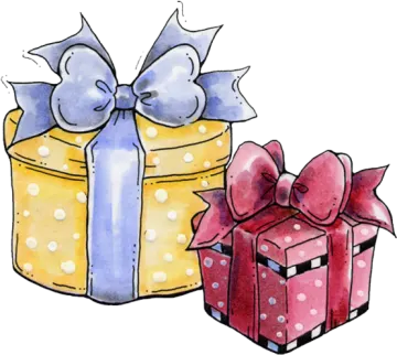 two gift boxes with bows