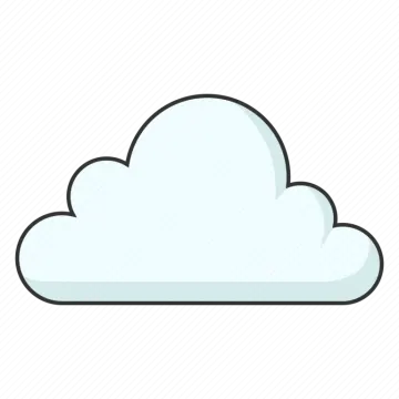 a cloud icon on a white background