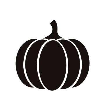 a black and white silhouette of a pumpkin