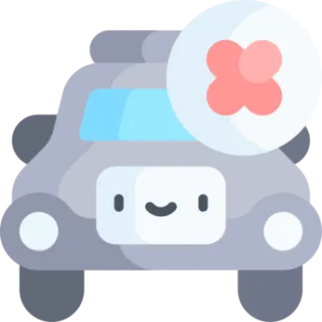 a car with a heart on the roof