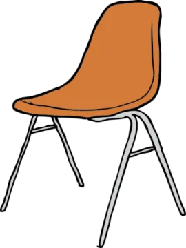 an orange chair