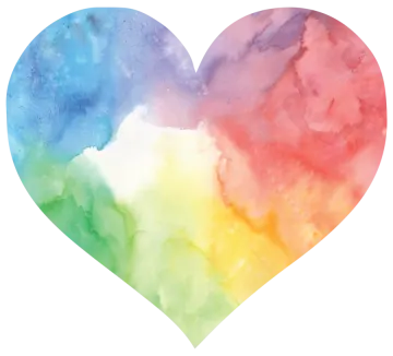 a watercolor heart on a white background