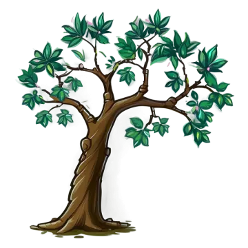 a tree with green leaves on it