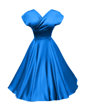 a blue dress on a white background