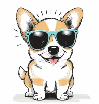 a dog with sunglasses on it's face